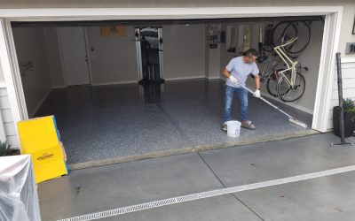 Santa Rosa- Two car garage- Marble chips - Flakes Epoxy Flooring (2)