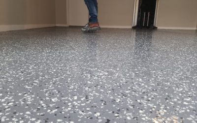 Santa Rosa- Two car garage- Marble chips - Flakes Epoxy Flooring